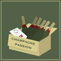 Champagne Passion fødselsdagskasse illustration