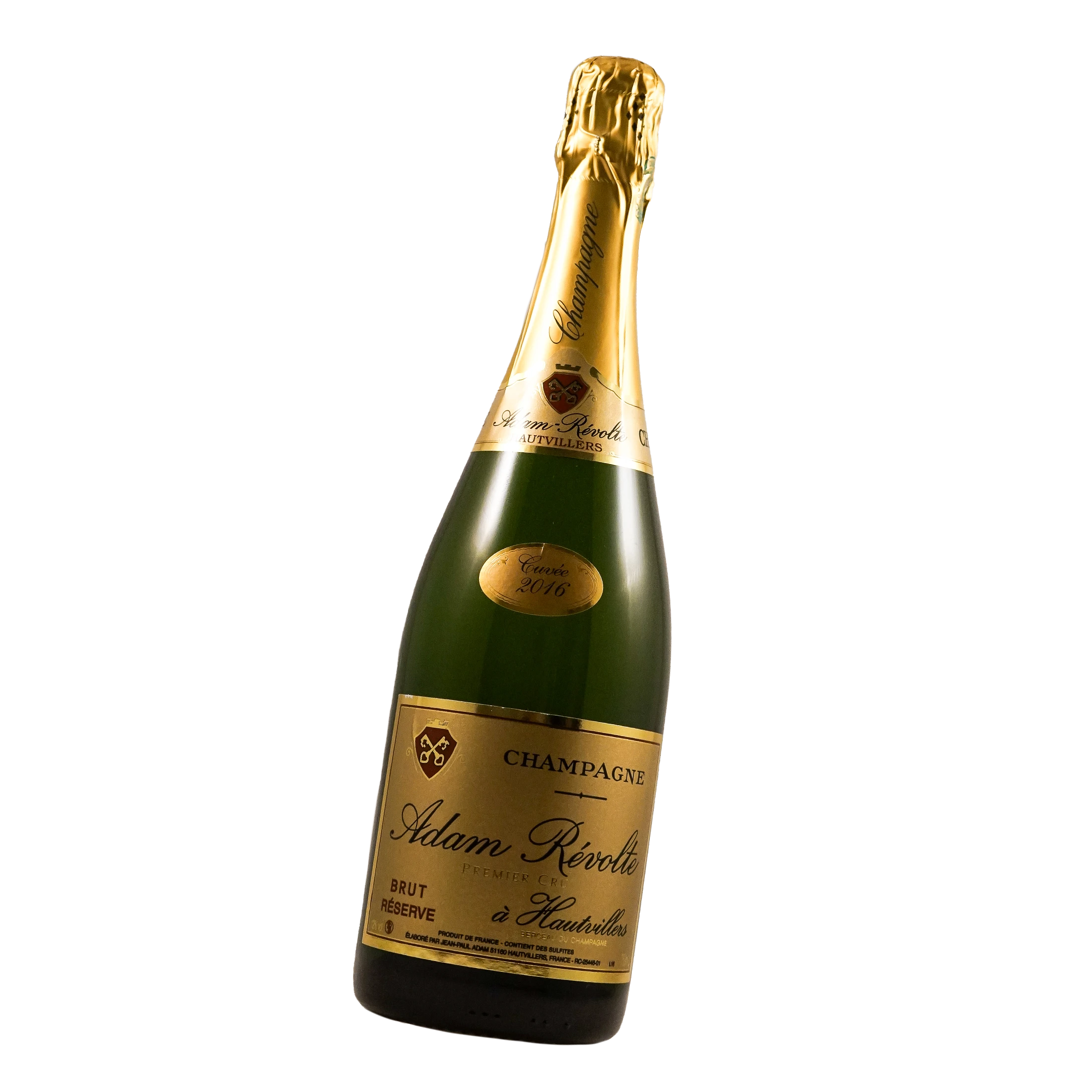 Champagne Adam Revolte, Cuvée 2016, Brut Reserve, Hautvillers, Vintage
