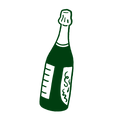 Champagneflaske illustration