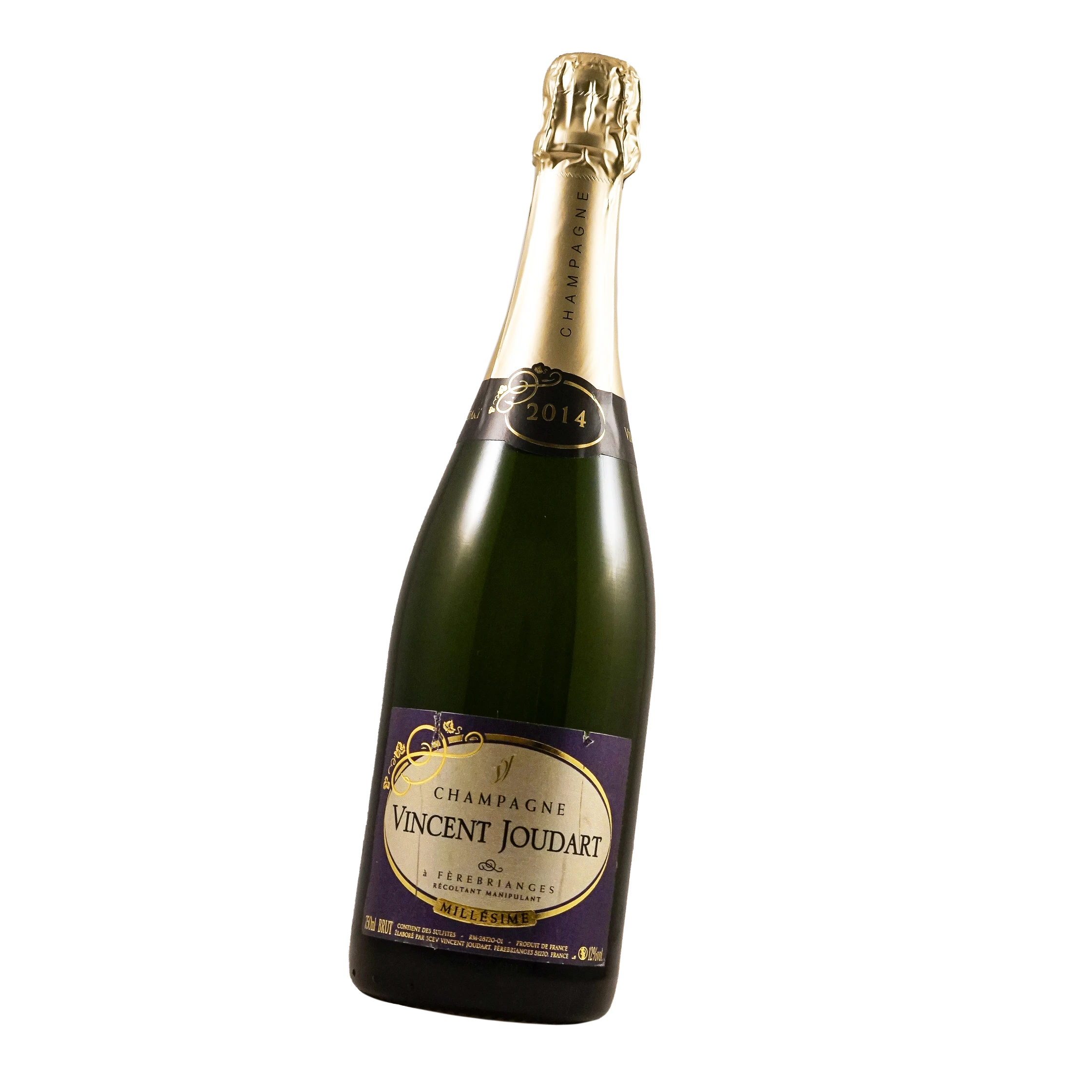 Champagne Vincent Joudart, Millesime 2014, Vintage, Ferebrianges