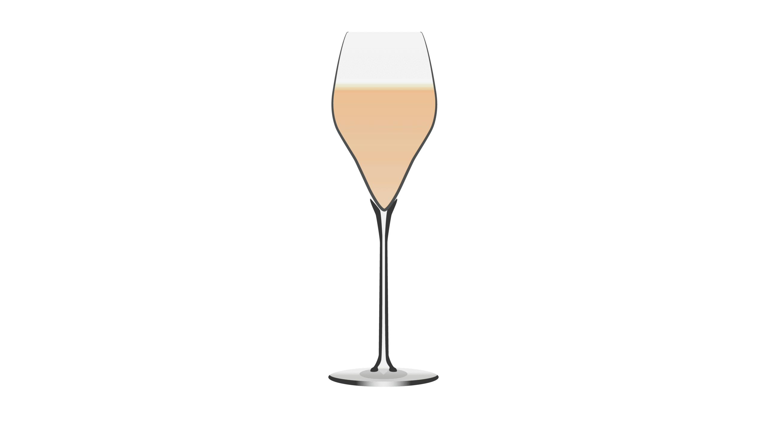 Illustration Champagneglas absolus